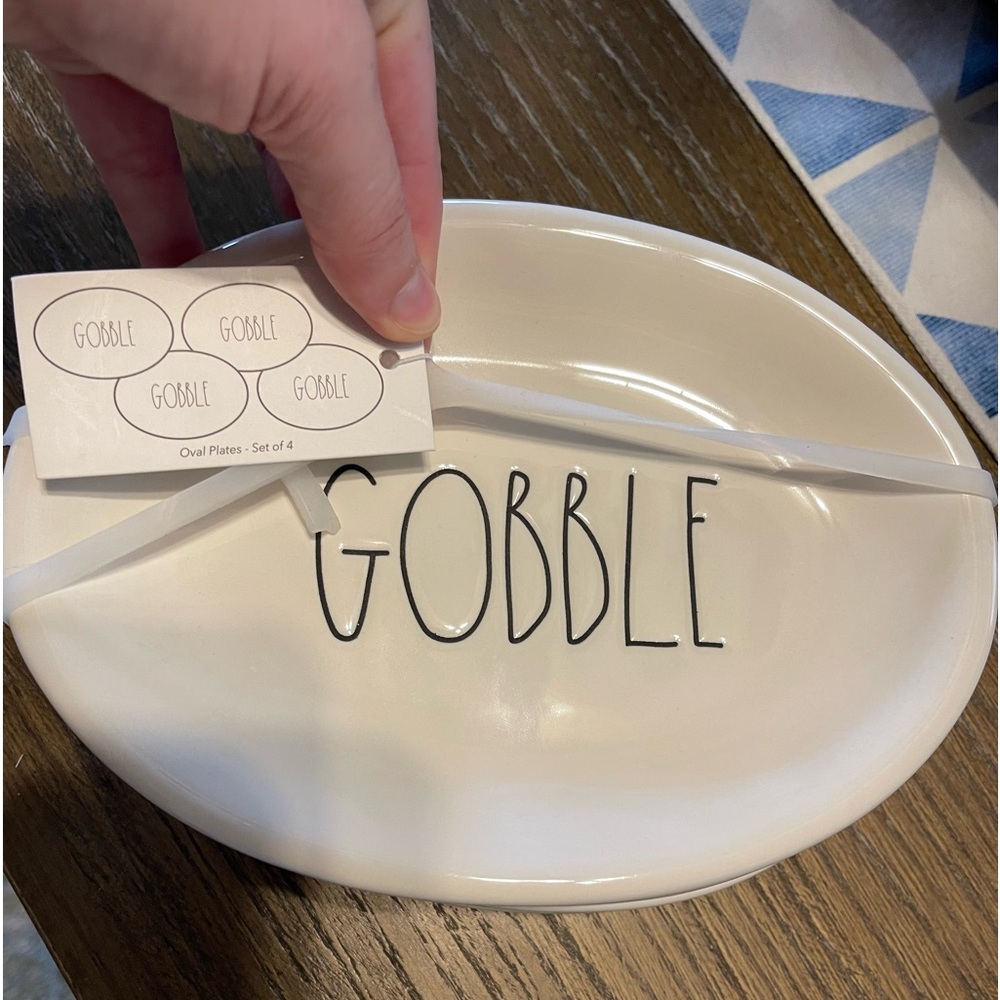 Rae Dunn “Gobble” thanksgiving appetizer plates
